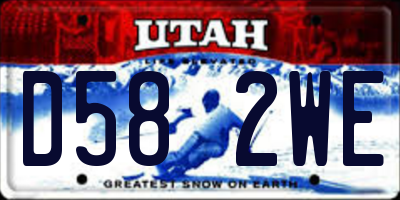 UT license plate D582WE