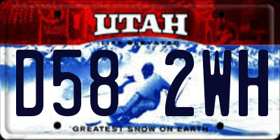 UT license plate D582WH