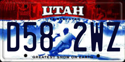 UT license plate D582WZ