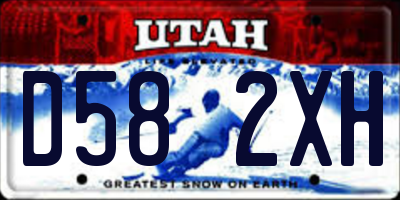 UT license plate D582XH