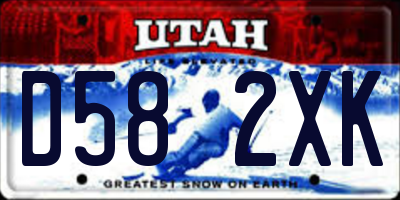 UT license plate D582XK