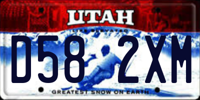 UT license plate D582XM