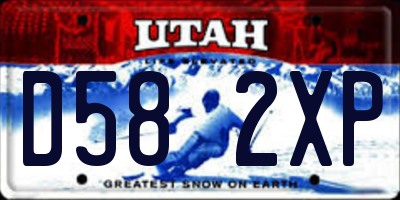 UT license plate D582XP