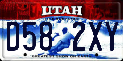 UT license plate D582XY