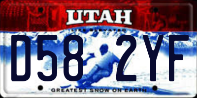UT license plate D582YF