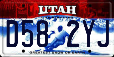 UT license plate D582YJ