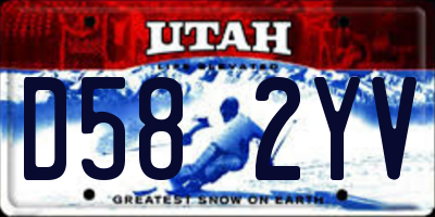 UT license plate D582YV