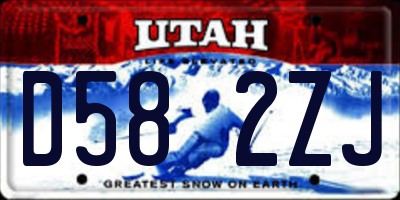 UT license plate D582ZJ