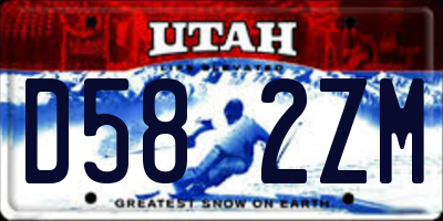 UT license plate D582ZM