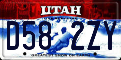 UT license plate D582ZY