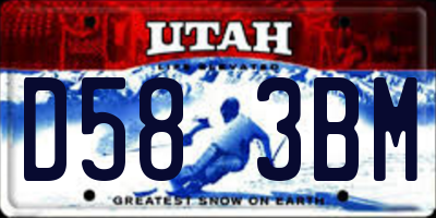 UT license plate D583BM