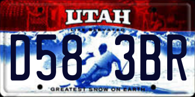 UT license plate D583BR
