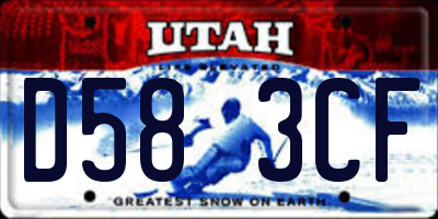 UT license plate D583CF
