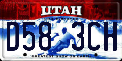 UT license plate D583CH