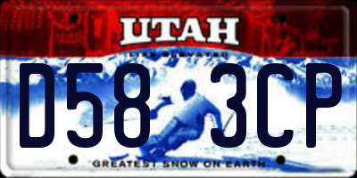 UT license plate D583CP