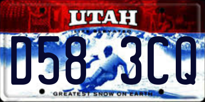 UT license plate D583CQ