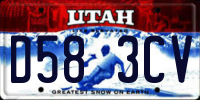 UT license plate D583CV