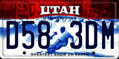 UT license plate D583DM
