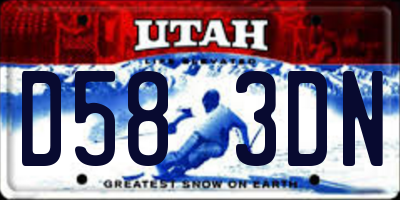 UT license plate D583DN