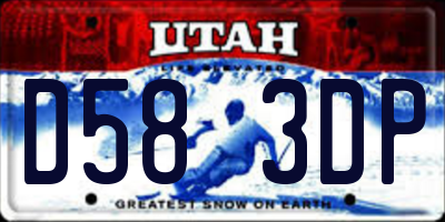 UT license plate D583DP