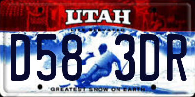UT license plate D583DR