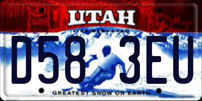 UT license plate D583EU