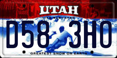 UT license plate D583HO