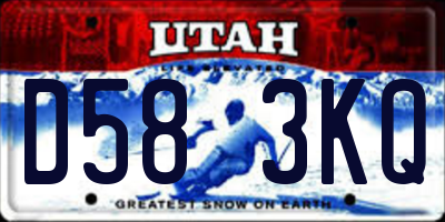 UT license plate D583KQ