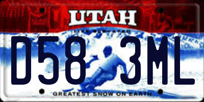 UT license plate D583ML
