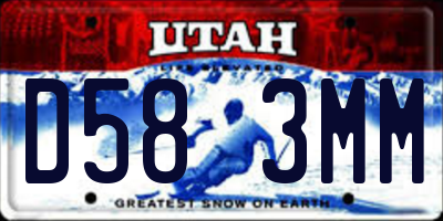 UT license plate D583MM