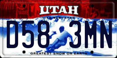 UT license plate D583MN
