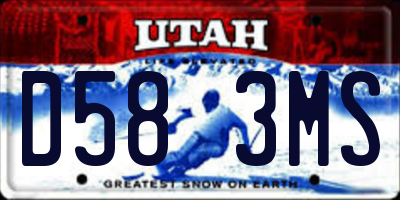 UT license plate D583MS
