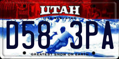 UT license plate D583PA