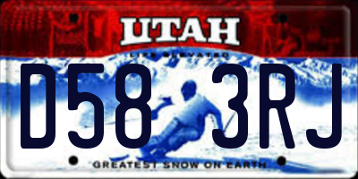 UT license plate D583RJ