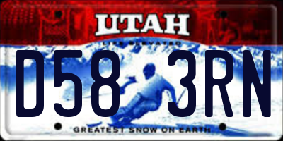 UT license plate D583RN