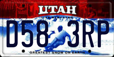 UT license plate D583RP