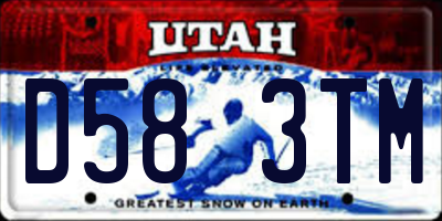 UT license plate D583TM