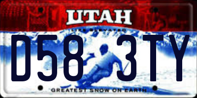 UT license plate D583TY