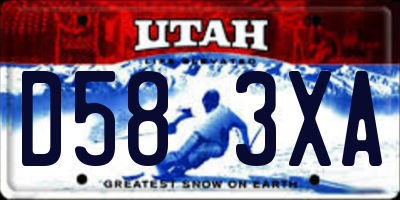 UT license plate D583XA