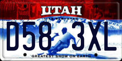UT license plate D583XL