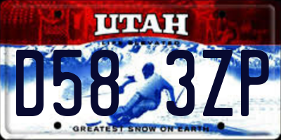 UT license plate D583ZP