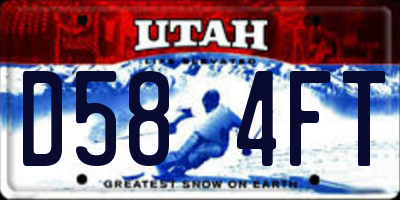 UT license plate D584FT