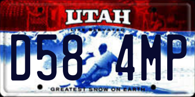 UT license plate D584MP