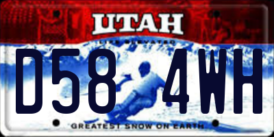 UT license plate D584WH