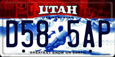 UT license plate D585AP