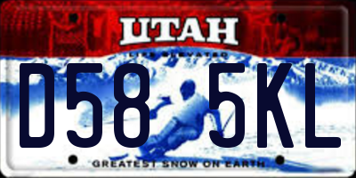 UT license plate D585KL