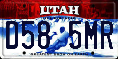 UT license plate D585MR