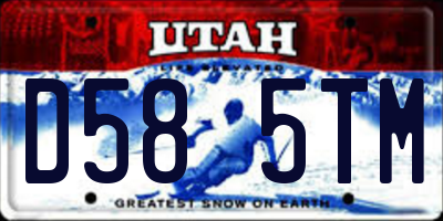UT license plate D585TM