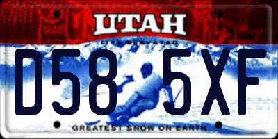 UT license plate D585XF
