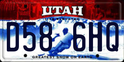 UT license plate D586HQ